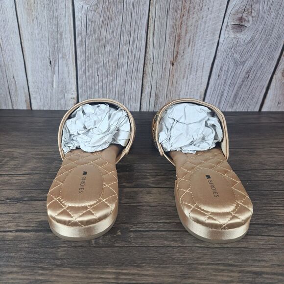 BIRDIES The Dove Gold Petal Sequin Floral Slip On Mule Women's Sz 8.5 (NIB) - Picture 4 of 9